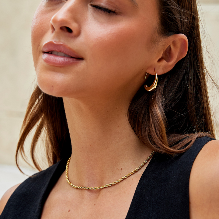 CINA™ – DROP HOOP EARRINGS