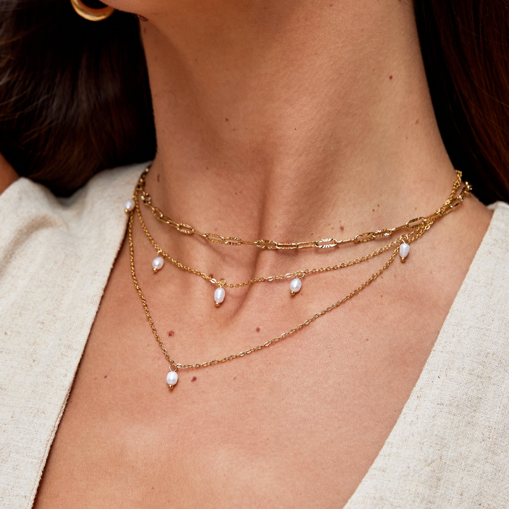 KAY™ – PEARL DROP LAYERED NECKLACE
