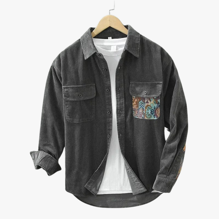 CARL™ – CORDUROY SHIRT WITH EMBROIDERED DETAILS