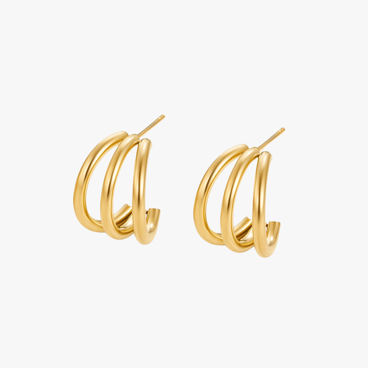 ANA™ – TRIPLE GOLD EARRINGS