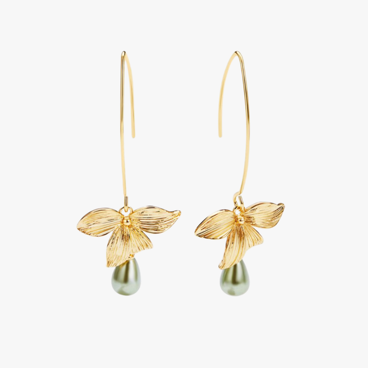 JADE™ – PEARL & PETAL DROP EARRINGS