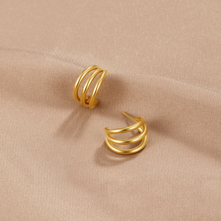 ANA™ – TRIPLE GOLD EARRINGS