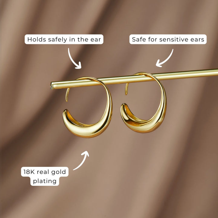CINA™ – DROP HOOP EARRINGS