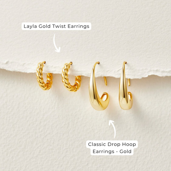 CINA™ – DROP HOOP EARRINGS