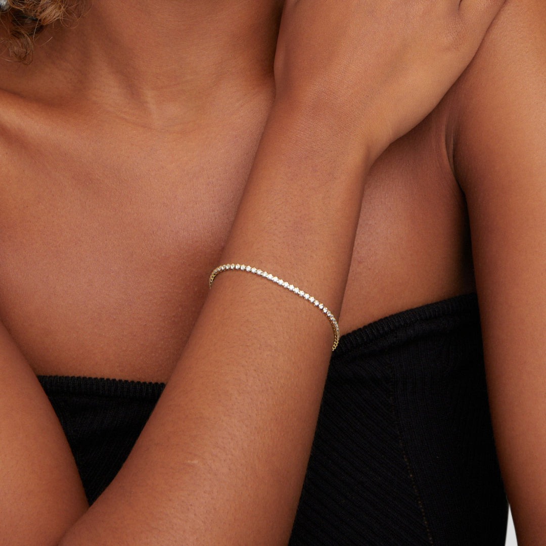 CORDELIA™ – GOLD TENNIS BRACELET