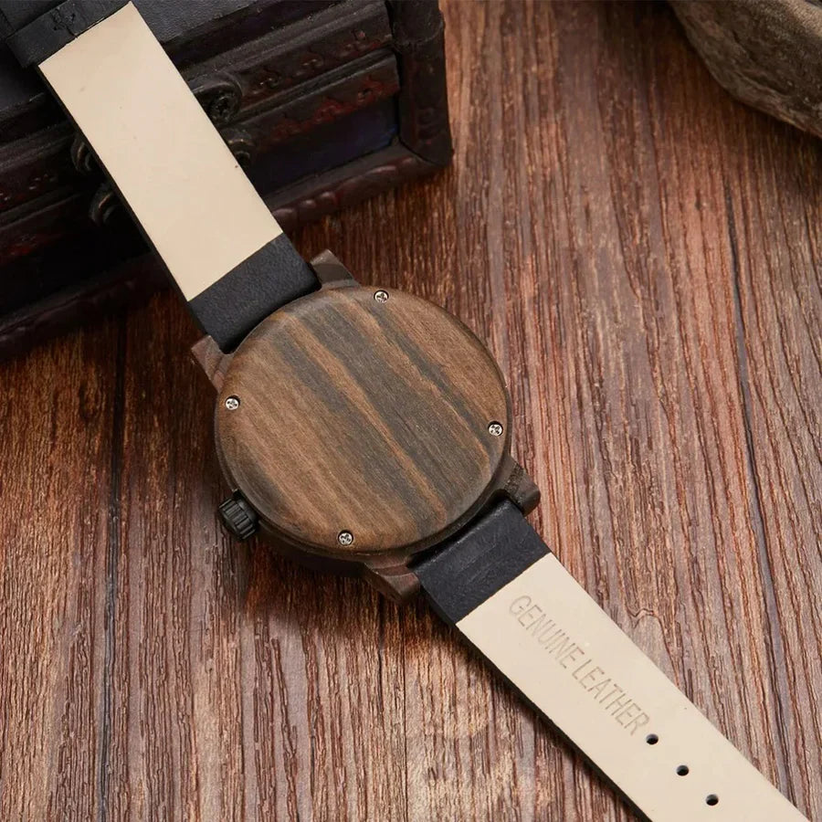 RAMON™ – WOODEN WATCH WITH LEATHER STRAP