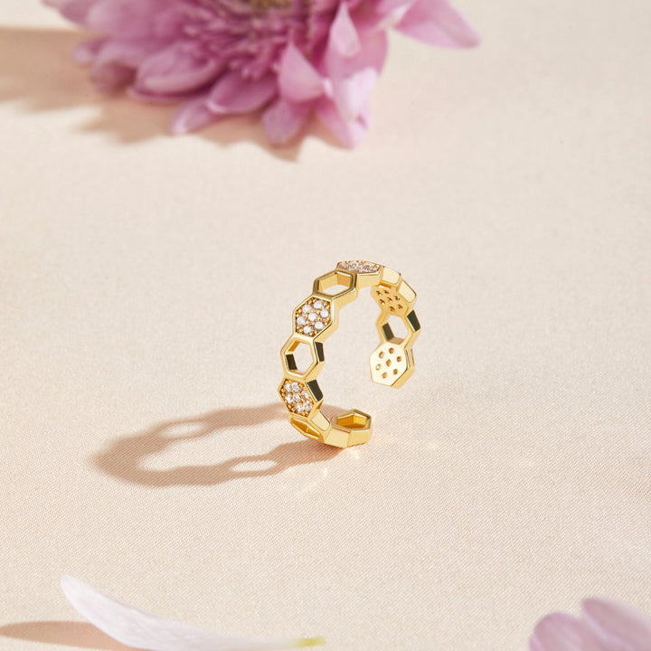 BEE™ – GOLD & CRYSTAL RING