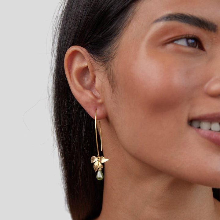 JADE™ – PEARL & PETAL DROP EARRINGS