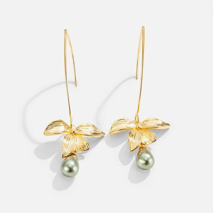 JADE™ – PEARL & PETAL DROP EARRINGS