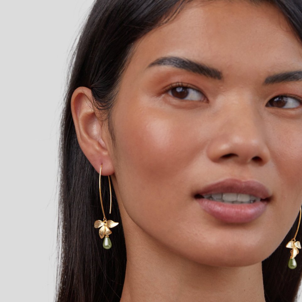 JADE™ – PEARL & PETAL DROP EARRINGS