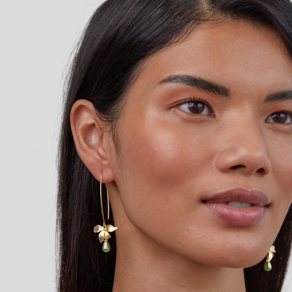 JADE™ – PEARL & PETAL DROP EARRINGS