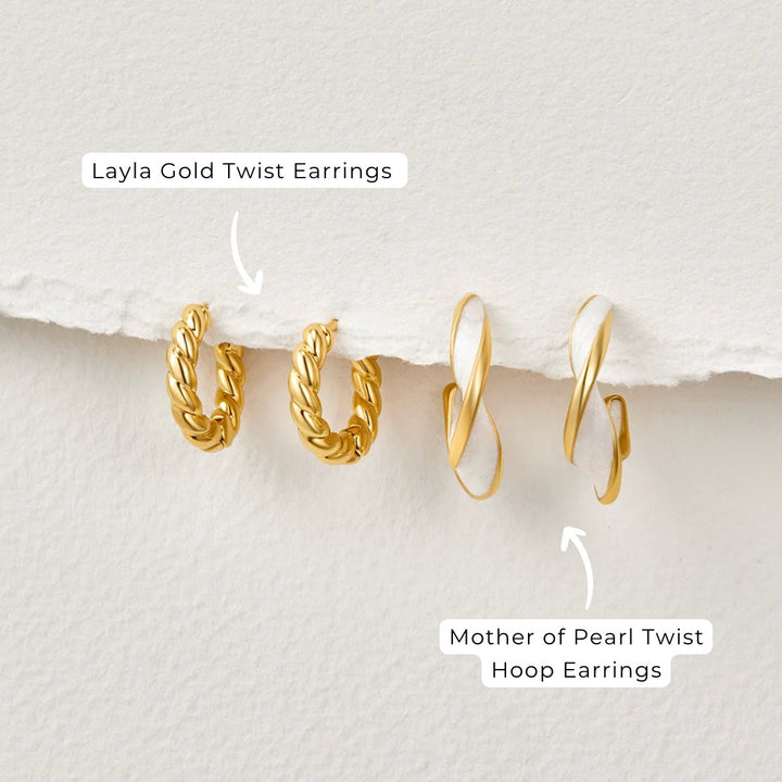 LUNA™ – GOLD TWIST EARRINGS