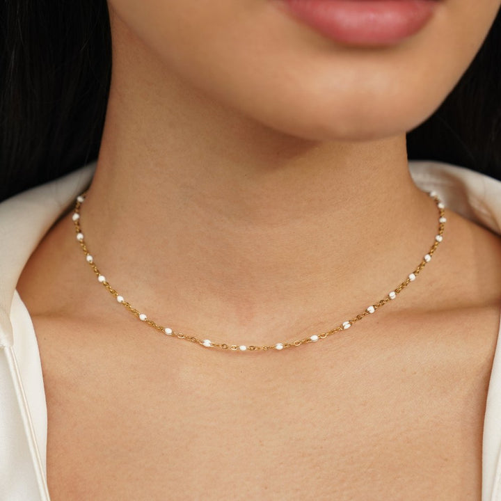 CLEAN™ – WHITE BEAD NECKLACE