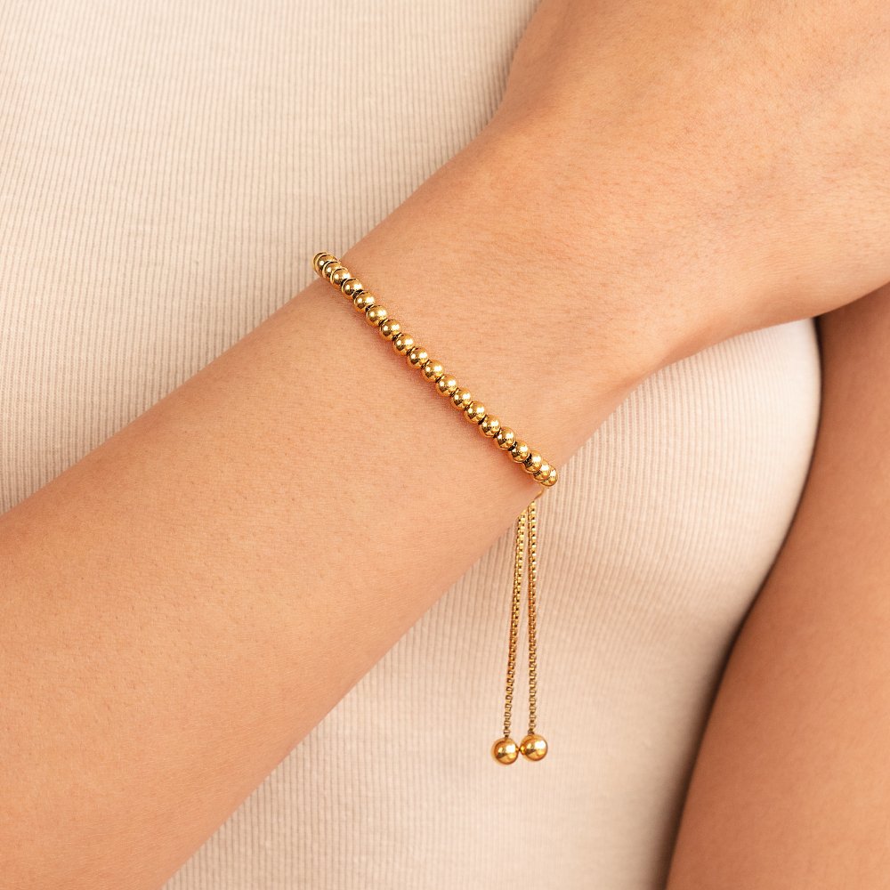 NILA™ – BEADED GOLD BRACELET