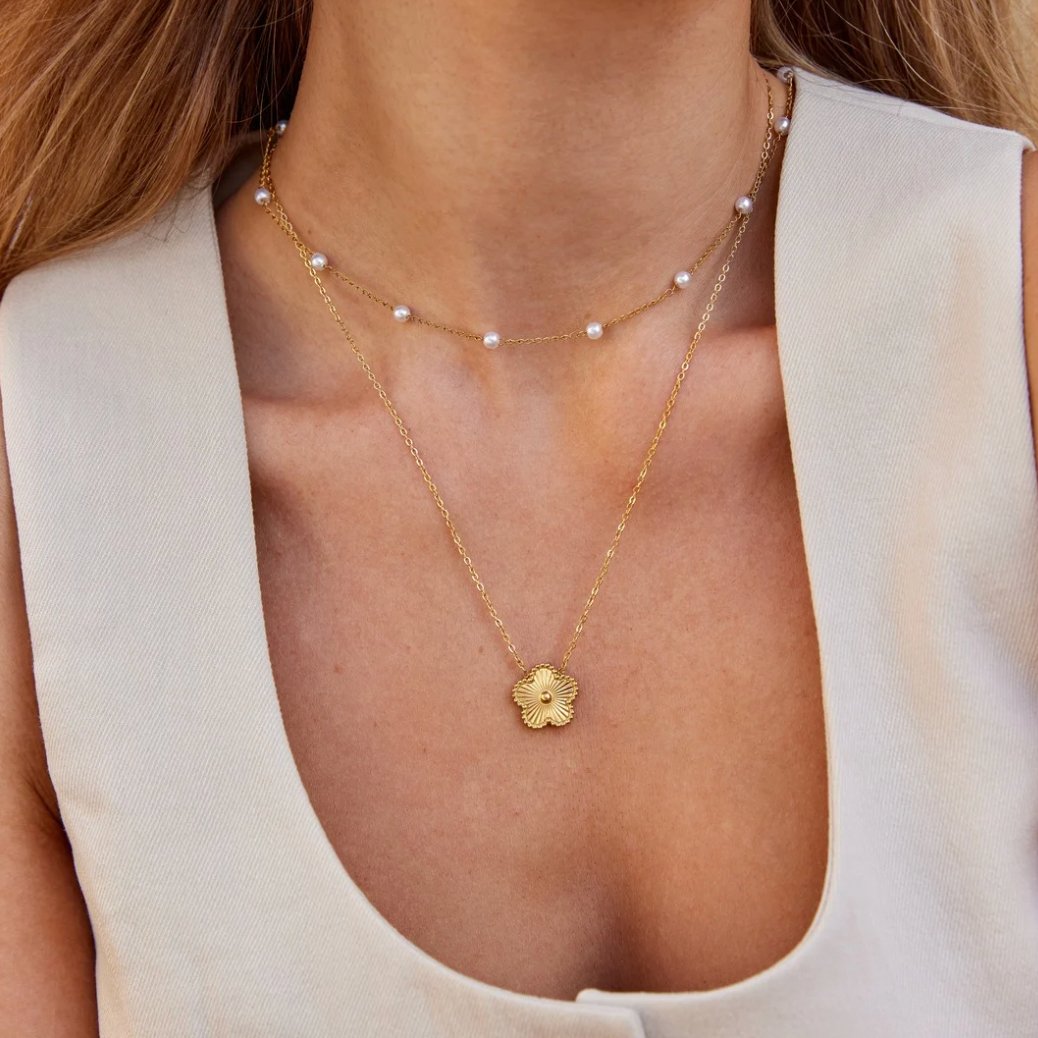 PURE™ – GOLD PEARL NECKLACE